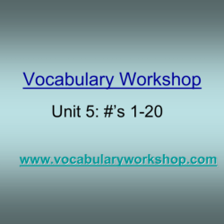 Vocabulary workshop level f unit 11