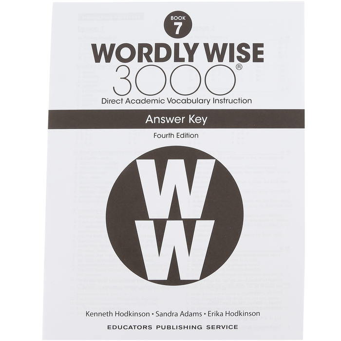 Wordly wise book 7 answers