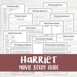 Harriet pg13 questions