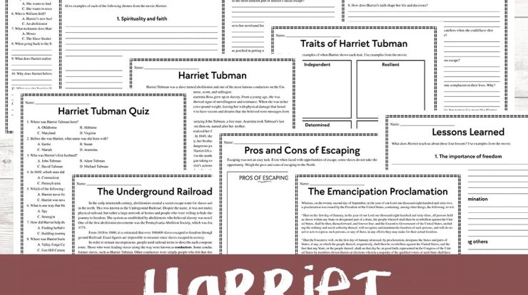 Harriet pg13 questions