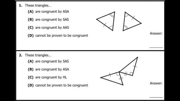 Unit 4 test study guide congruent triangles