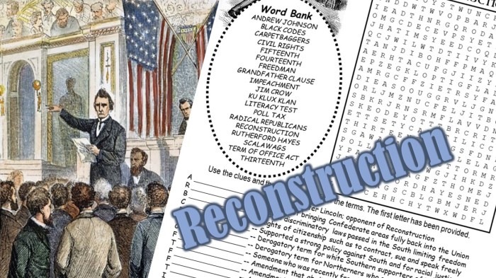 The reconstruction era review crossword puzzle answer key