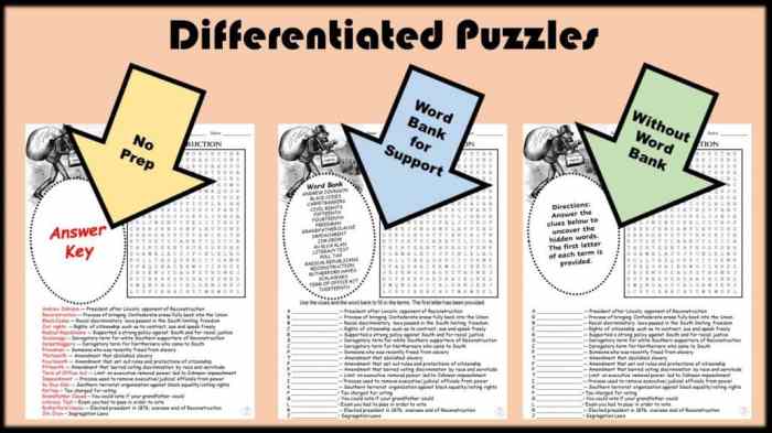 The reconstruction era review crossword puzzle answer key